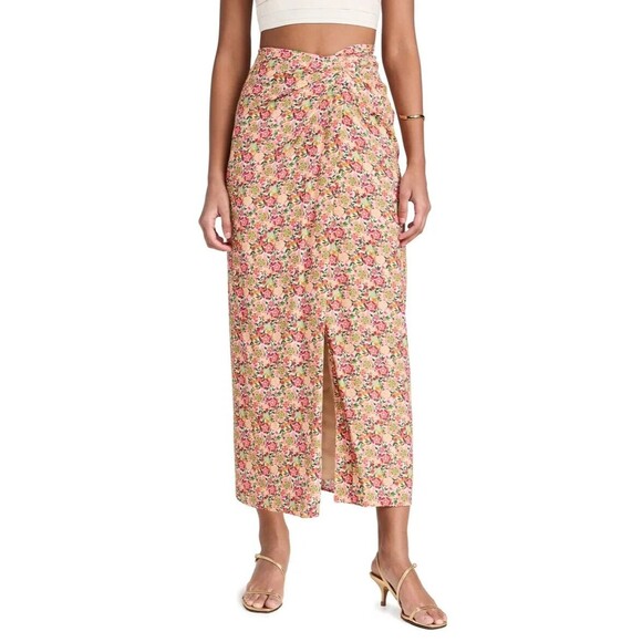 Saloni NEW rebel b skirt zinnia US size 8 UK size 12 US Floral Eco Crepe Skirt - Picture 1 of 5